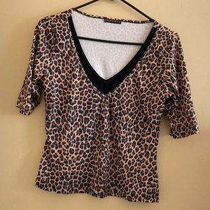Sexy Leopard V-Neck Top